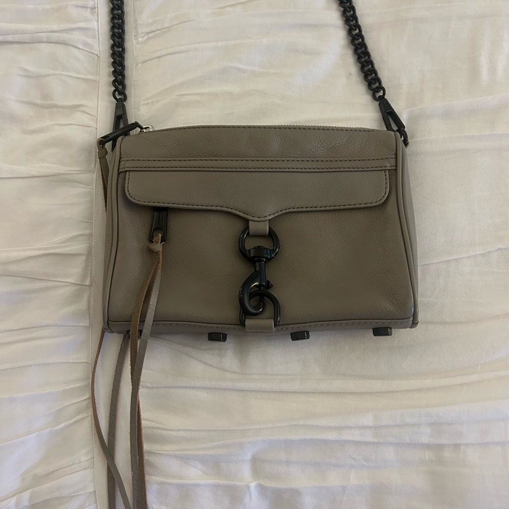 Rebecca Minkoff Mini Mac Crossbody brown with black hardware